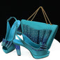 Italian gold Shoes And Bag Sets For Evening Party HTY1-1