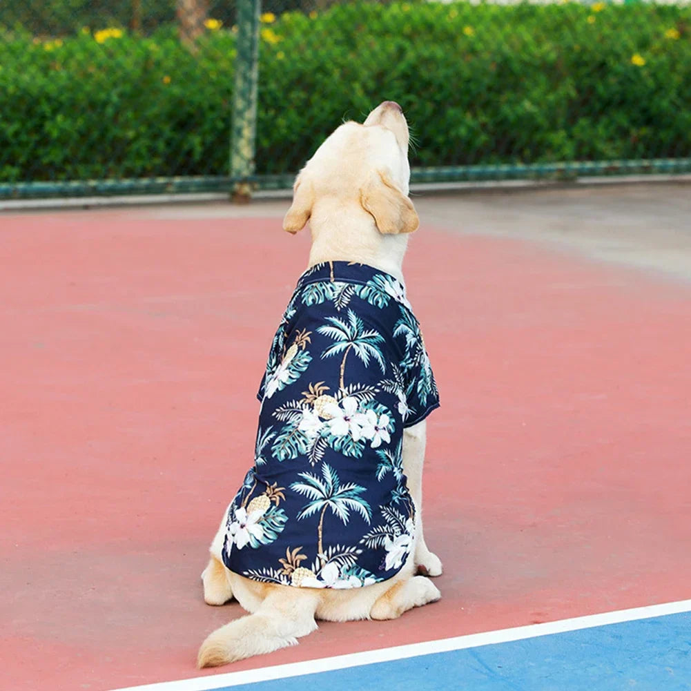 XL-5XL Hawaii Style Cute Spring T-shirts Comfortable Pet Shirt for Medium Large Dog Puppy Pet Clothes Breathable Pet T-shirt