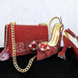 Elegant Set Pointed Toe Shoes And Bag Set