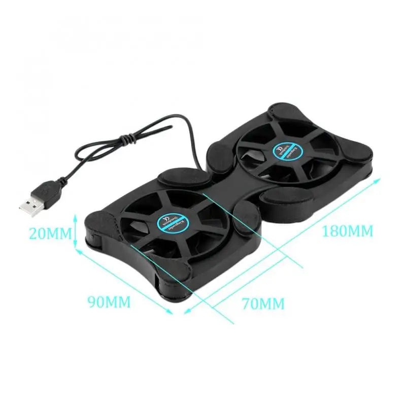 Foldable Radiator Laptop Cooling Pad Computer Accessories USB Mini Laptop Portable Dual Fan Stand
