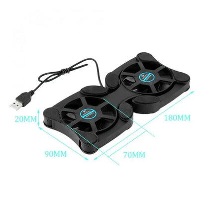 Foldable Radiator Laptop Cooling Pad Computer Accessories USB Mini Laptop Portable Dual Fan Stand