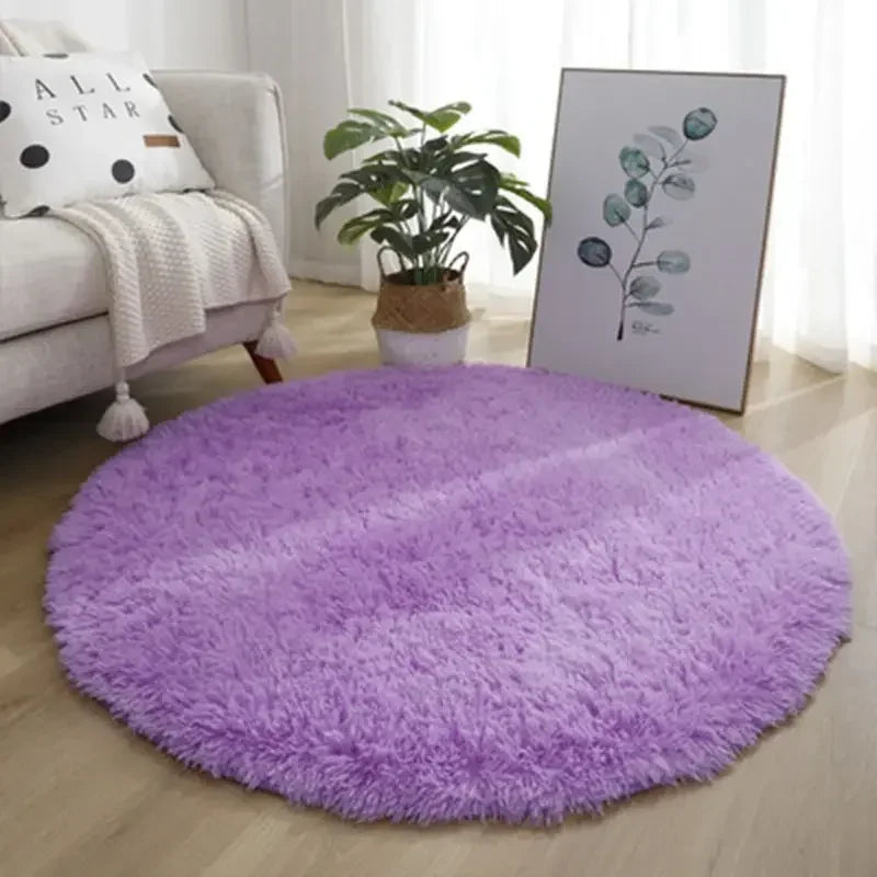 Living Room Rugs Aesthetic Bedroom Round Carpet Decoration Furry Comfort Carpet  Home Decor Pink Foot Mat Area Rug 2023 New