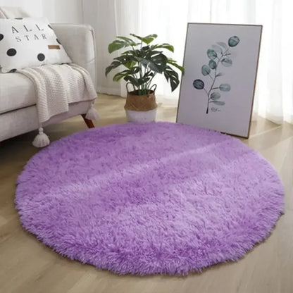 Living Room Rugs Aesthetic Bedroom Round Carpet Decoration Furry Comfort Carpet  Home Decor Pink Foot Mat Area Rug 2023 New