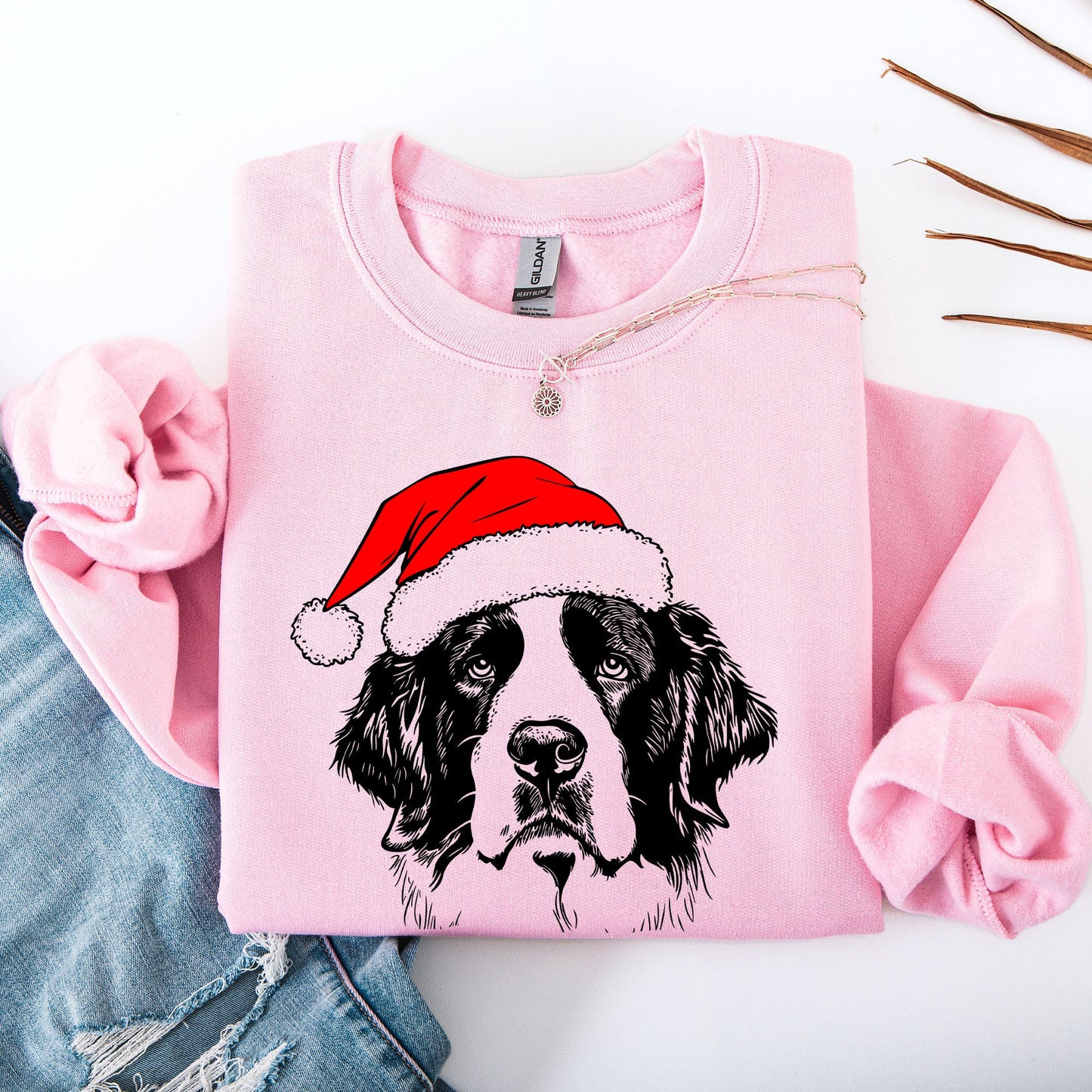Saint Bernard, Santa, Dog, Christmas, Dog Lover, Pet Sweatshirt