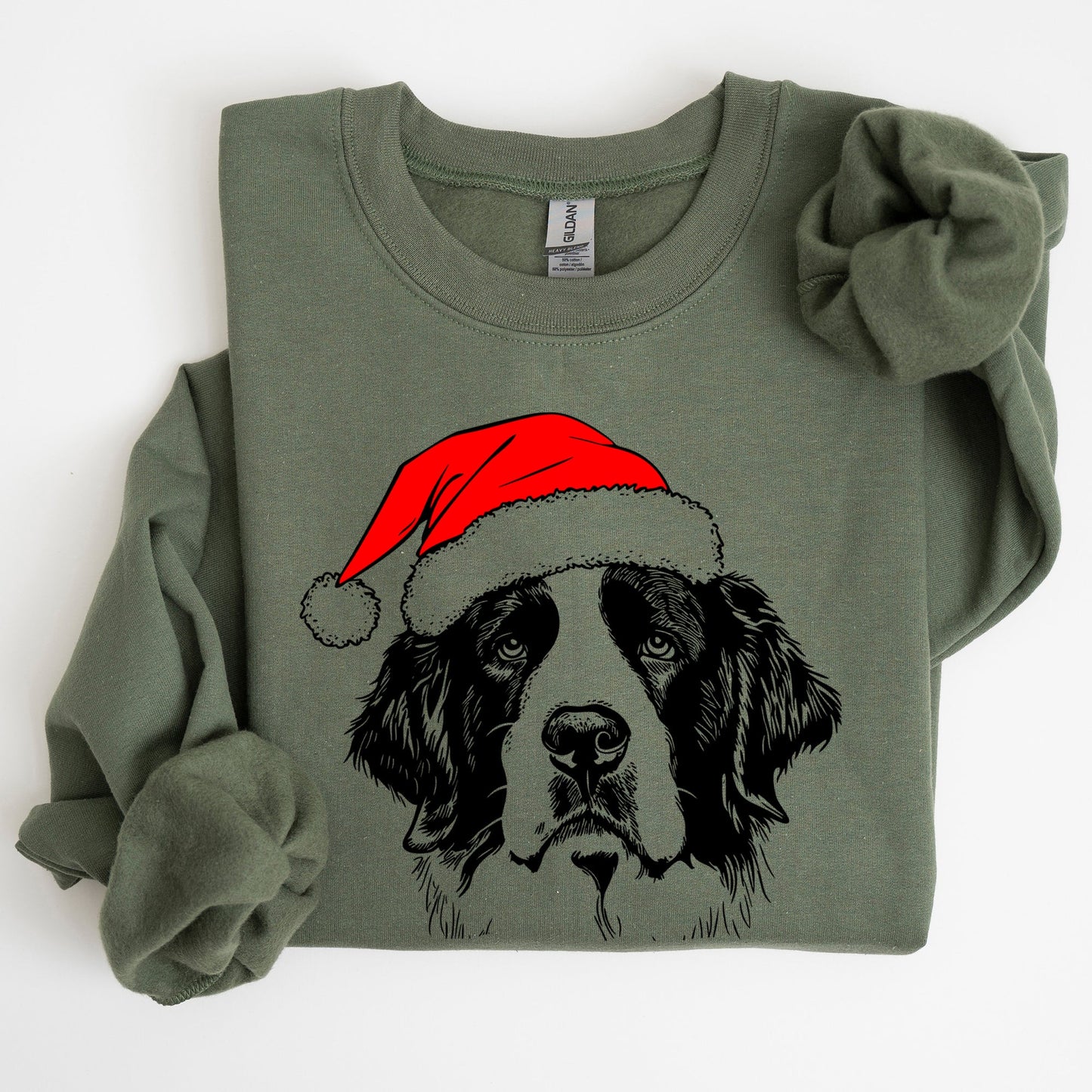Saint Bernard, Santa, Dog, Christmas, Dog Lover, Pet Sweatshirt
