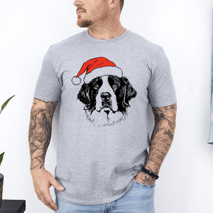 Saint Bernard, Santa, Dog, Christmas, Dog Lover, Pet T-Shirt Comfort Colors T-Shirt