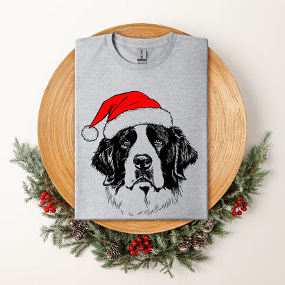 Saint Bernard, Santa, Dog, Christmas, Dog Lover, Pet T-Shirt Comfort Colors T-Shirt