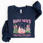Saint Nick's Christmas Tree Farm, Retro, Winter, Santa, Snow, Xmas Sweatshirt