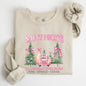 Saint Nick's Christmas Tree Farm, Retro, Winter, Santa, Snow, Xmas Sweatshirt