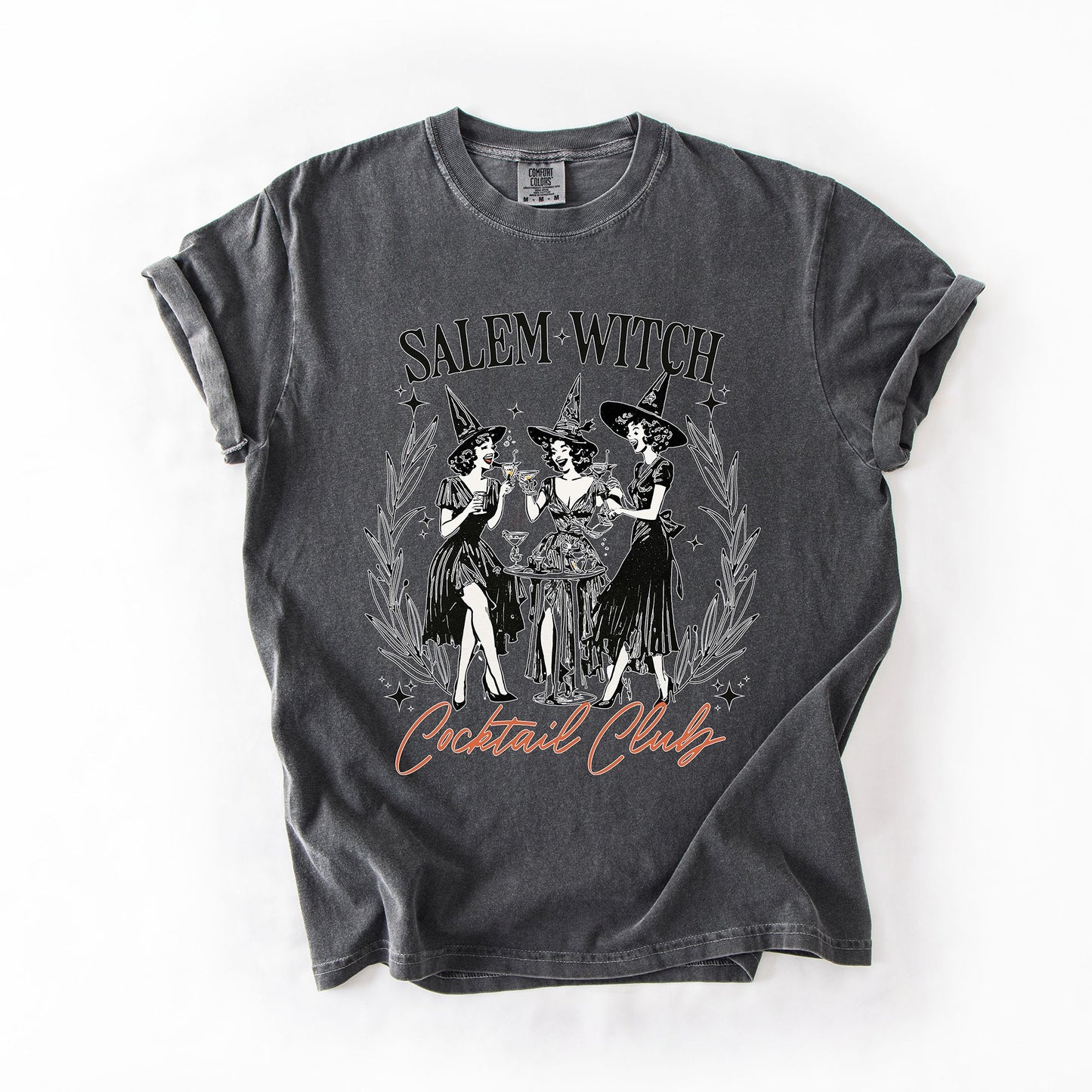 Salem Witch, Cocktail Club, Halloween, Spooky, Comfort Colors T-Shirt