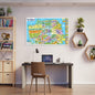 San Francisco Map with Neighborhood Boundaries - POSTER PRINTS