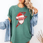 Santa Baby, Lightening Bolt, Christmas, Retro, Rock and Roll, Xmas Tshirt Comfort Colors T-Shirt