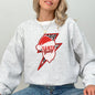 Santa Baby, Lightening Bolt, Christmas, Retro, Rock and Roll, Xmas Sweatshirt