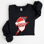 Santa Baby, Lightening Bolt, Christmas, Retro, Rock and Roll, Xmas Sweatshirt