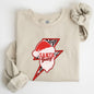 Santa Baby, Lightening Bolt, Christmas, Retro, Rock and Roll, Xmas Sweatshirt