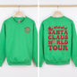 Santa Claus World Tour, Front and Back, Christmas, Retro, Sweatshirt
