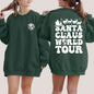Santa Claus World Tour, Front and Back, Christmas, Retro, Sweatshirt