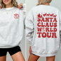 Santa Claus World Tour, Front and Back, Christmas, Retro, Sweatshirt