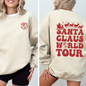 Santa Claus World Tour, Front and Back, Christmas, Retro, Sweatshirt