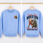 Santa Claus World Tour, Rocking Around The Christmas Tree, Retro, Front and Back Sweatshirt