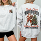 Santa Claus World Tour, Rocking Around The Christmas Tree, Retro, Front and Back Sweatshirt