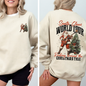 Santa Claus World Tour, Rocking Around The Christmas Tree, Retro, Front and Back Sweatshirt