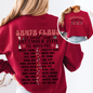 Santa Claus, World Tour, The North Pole, Christmas, Retro, Band, Front and Back Sweatshirt