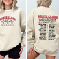 Santa Claus, World Tour, The North Pole, Christmas, Retro, Band, Front and Back Sweatshirt