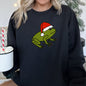 Santa Frog, Christmas, Retro Toad Sweatshirt