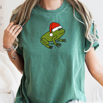Santa Frog, Christmas, Retro, Trend, Toad, Comfort Colors Tshirt