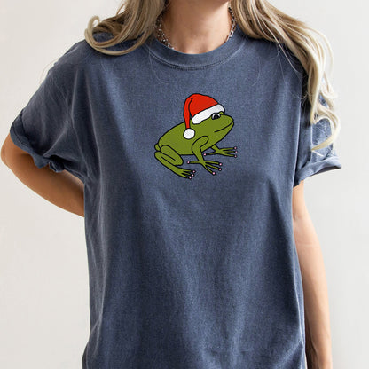 Santa Frog, Christmas, Retro, Trend, Toad, Comfort Colors Tshirt
