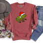 Santa Frog, Christmas, Retro Toad Sweatshirt