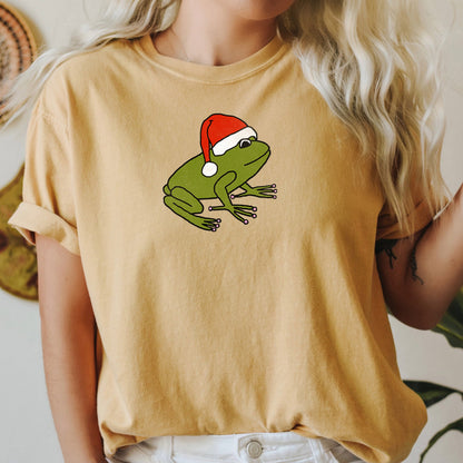 Santa Frog, Christmas, Retro, Trend, Toad, Comfort Colors Tshirt