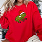 Santa Frog, Christmas, Retro Toad Sweatshirt