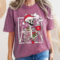 Santa Skeleton Coffee, Retro, Christmas, Comfort Colors Tshirt