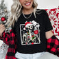 Santa Skeleton Coffee, Retro, Christmas Super Soft Tees