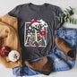 Santa Skeleton Coffee, Retro, Christmas Super Soft Tees