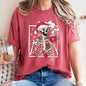 Santa Skeleton Coffee, Retro, Christmas, Comfort Colors Tshirt