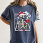 Santa Skeleton Coffee, Retro, Christmas, Comfort Colors Tshirt