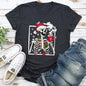 Santa Skeleton Coffee, Retro, Christmas Super Soft Tees