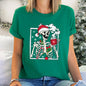 Santa Skeleton Coffee, Retro, Christmas Super Soft Tees