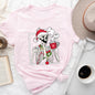Santa Skeleton Coffee, Retro, Christmas Super Soft Tees