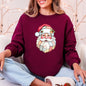 Santa, Christmas, Faux Quilt, Cute Sweatshirt