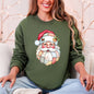 Santa, Christmas, Faux Quilt, Cute Sweatshirt