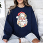 Santa, Christmas, Faux Quilt, Cute Sweatshirt