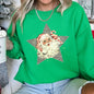 Santa, Retro, Grey Star Sweatshirt