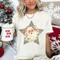 Santa, Retro, Green Star, Candy Cane, Christmas, Comfort Colors Tshirt