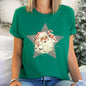 Santa, Retro, Green Star, Candy Cane, Christmas Super Soft Tshirt