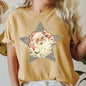 Santa, Retro, Green Star, Candy Cane, Christmas, Comfort Colors Tshirt