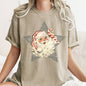 Santa, Retro, Green Star, Candy Cane, Christmas, Comfort Colors Tshirt